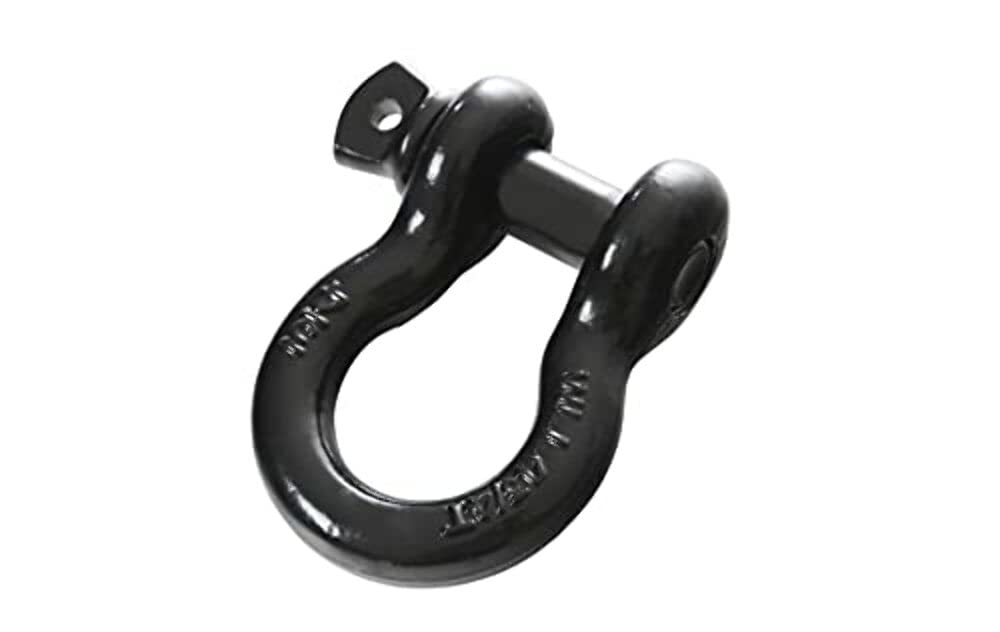 Recovery Shackle Overland Vehicle Systems 3/4" 4.75 Ton - Black Two Stage Powder Coat Finish - Universal Fitment - Used for Automotive Recovery and Towing