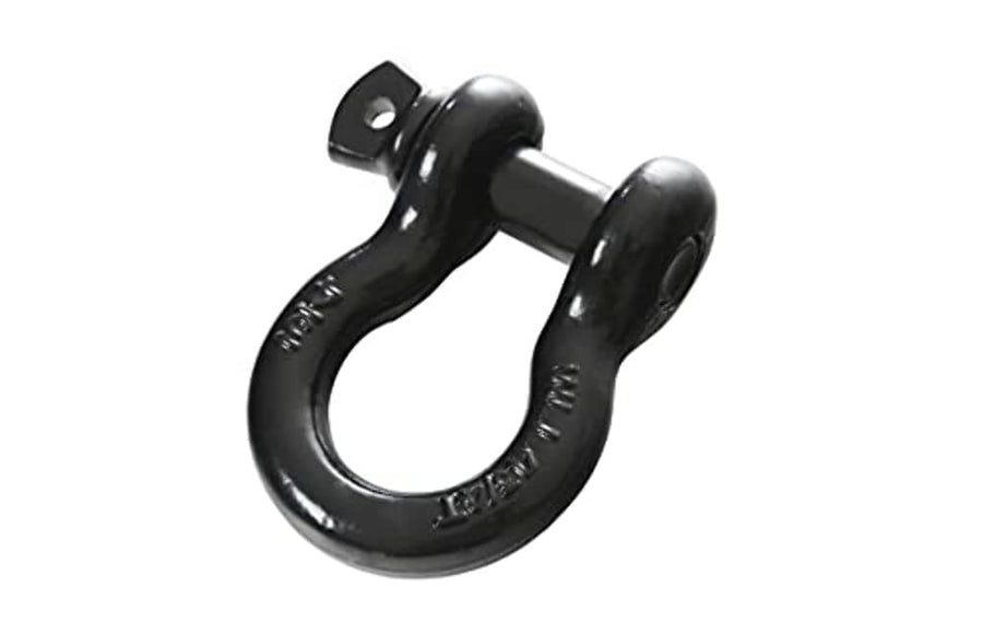 Recovery Shackle Overland Vehicle Systems 3/4" 4.75 Ton - Black Two Stage Powder Coat Finish - Universal Fitment - Used for Automotive Recovery and Towing