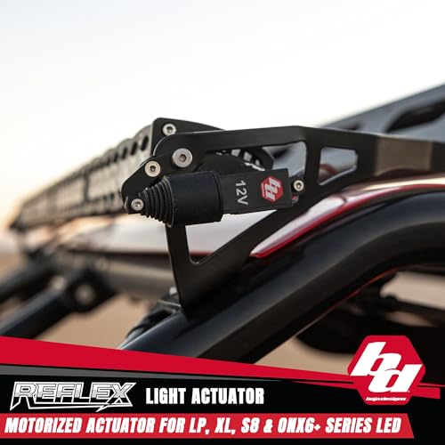 Baja Designs Reflex Light Actuator Kit for XL Pro, 80, Sport, Racer Series LED Light Pods - Motorized Pitch Adjustment Up to 20°, Low-Profile Bolt-On Mount, Waterproof Construction (Single Actuator)
