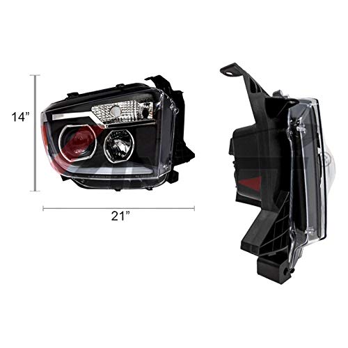Renegade Series Winjet for [2014-2017 Toyota Tundra] Projector Headlights Switchback Sequential DRL Bar