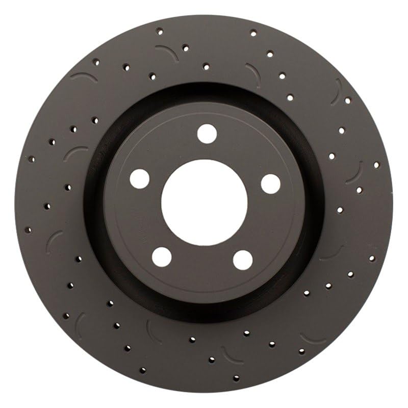 Talon Cross-Drilled and Slotted Solid Rotor, Hawk Performance Brakes, 12.99 in. Diameter, 1.48 in. Height