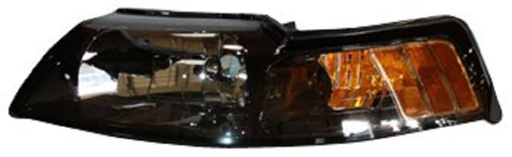 Left TYC Headlight Assembly Compatible with 2001-2004 Ford Mustang