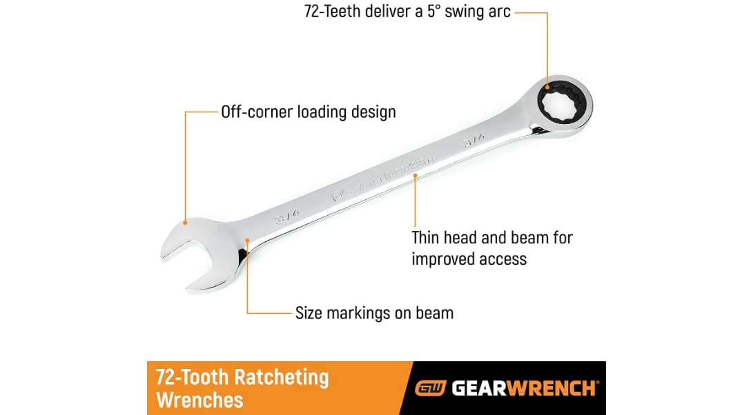 12 Point GEARWRENCH Ratcheting Combination Wrench Set 13 Piece SAE | 9312