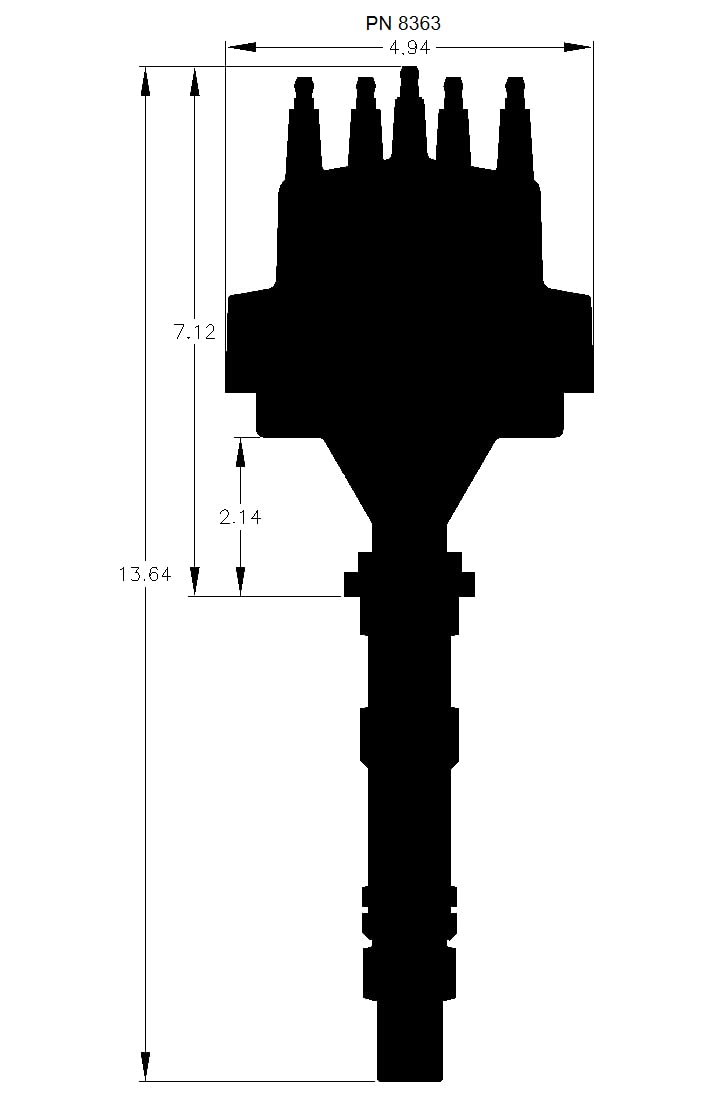 Cadillac V8 MSD 8363 Distributor w/Vacuum Advance