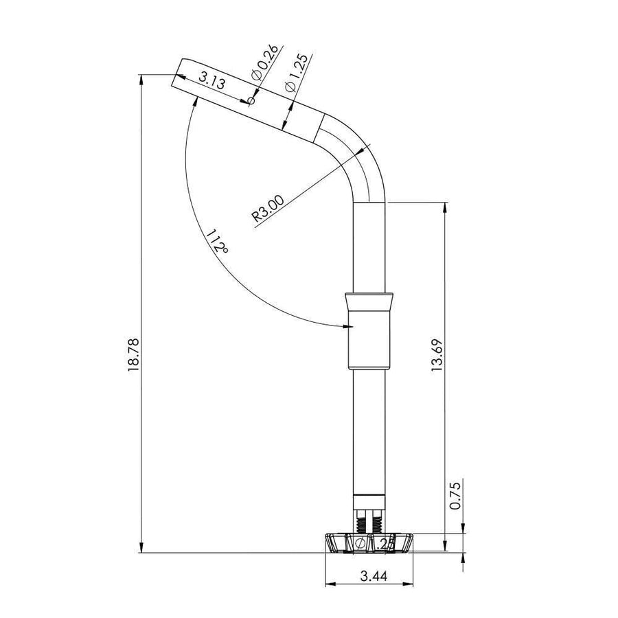 TACO Marine Fixed Rod Holder Mount T10-3000-5 for ShadeFin