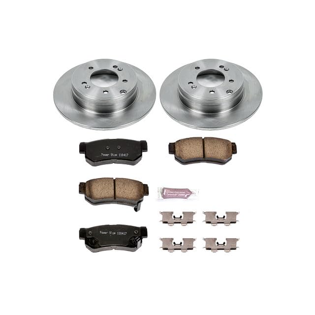 POWERSTOP Autospecialty KOE5211 Rear Replacement Brake Kit-OE Brake Rotors & Ceramic Brake Pads For Hyundai Sonata 2006-2008 [Model Specific]