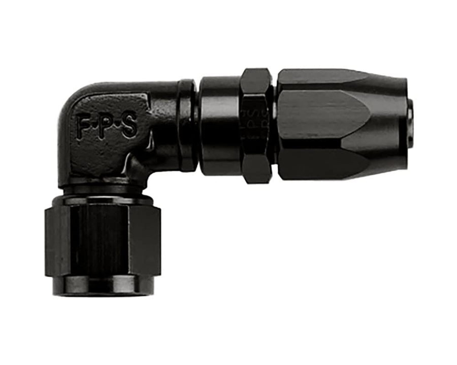 Low Pro-File Fragola Hose Fitting #20 90 Degr Black