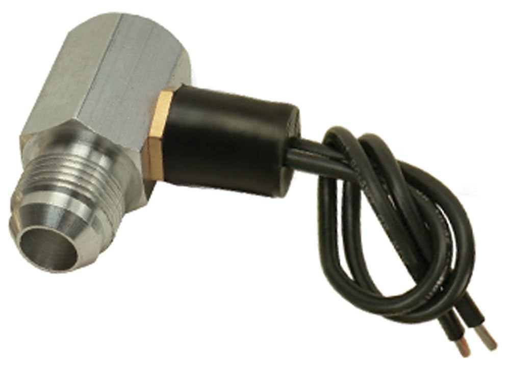 15721 Derale -8AN x -8AN In-Line Fluid Thermostat,Silver