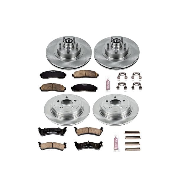 Power Stop Autospecialty KOE5593 Front and Rear Replacement Brake Kit-OE Brake Rotors & Ceramic Brake Pads
