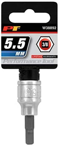 W38892 Performance Tool Hex Bit Socket, 3/8-Inch Drive, 5.5mm