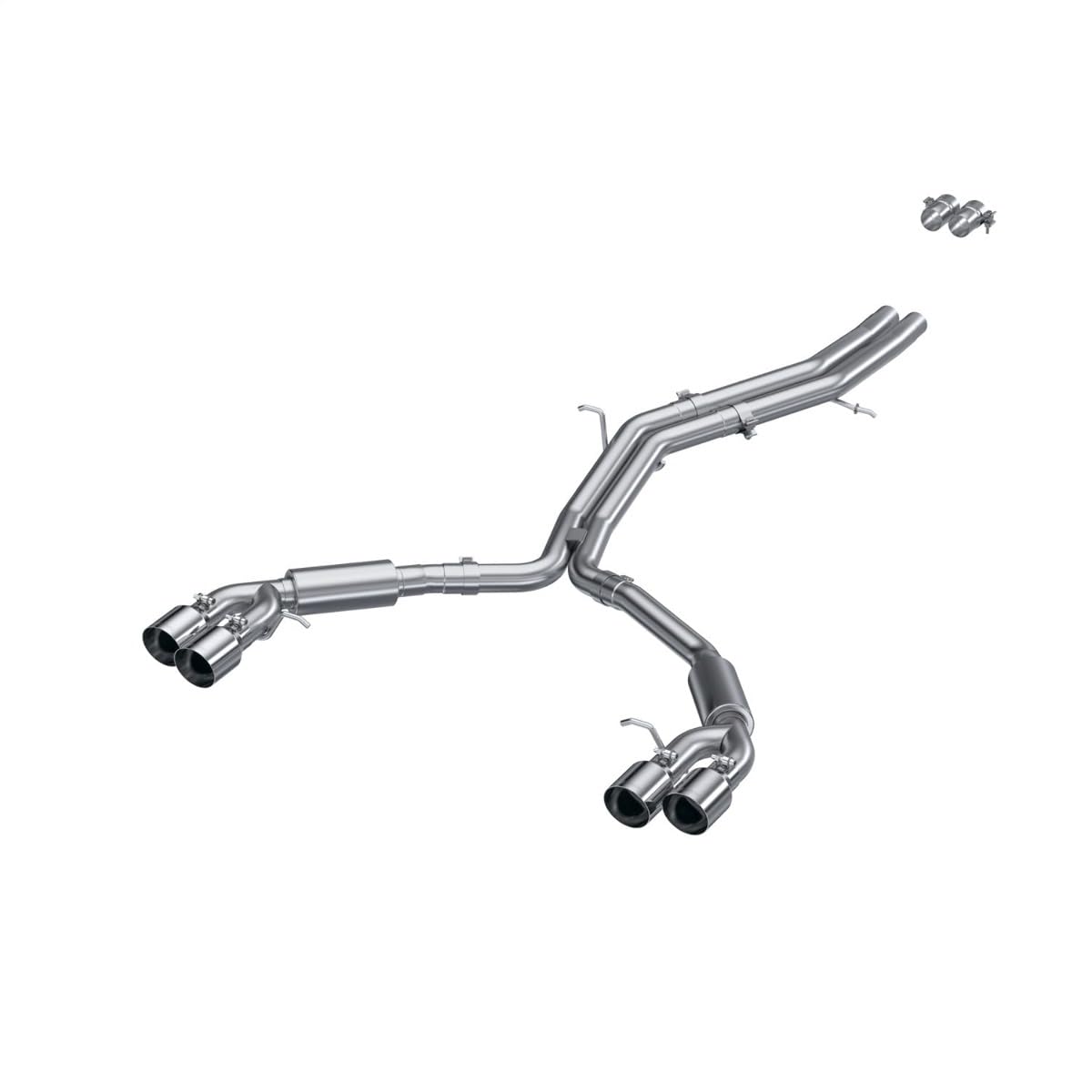 Audi S5 Coupe/S4 Sedan MBRP 18-21 T304 SS 2.5in Cat-Back Quad Rear Exit Exhaust - SS Tips