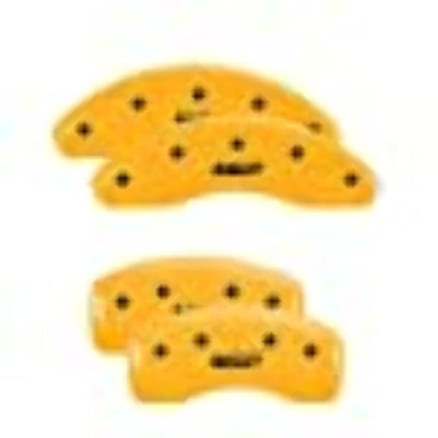 Brake Caliper Covers MGP - Compatible with 2020-2025 Ford Escape - Powder-Coated Finish, 4 PCS Front and Rear (Yellow - MGP Engraving)