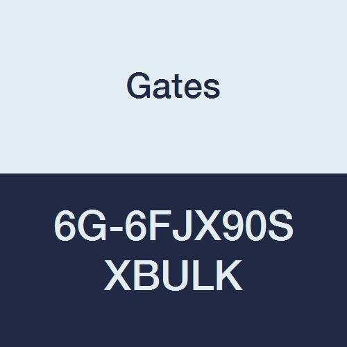 Gates 6G-6FJX90S MegaCrimp XBULK Couplings, Female JIC 37 Flare Swivel, Zinc Plated Carbon Steel, 3.09", 90° Bent Tube, 3/8" ID (Pack of 150)