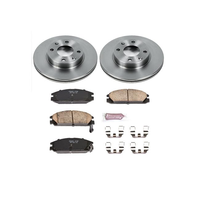 POWERSTOP Autospecialty KOE400 Front Replacement Brake Kit-OE Brake Rotors & Ceramic Brake Pads For Acura Integra 1986-1989 [Model Specific]