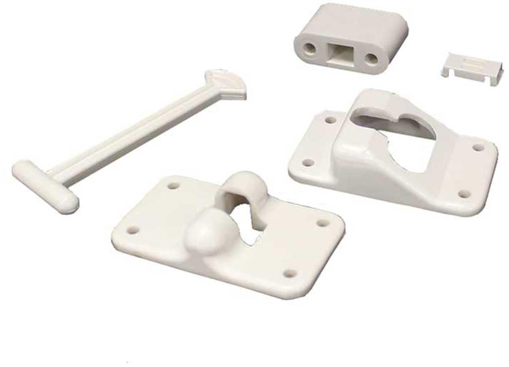 4" Polar White Composite T-Style Door Holder Lippert Components W/ 1¼" Bumper