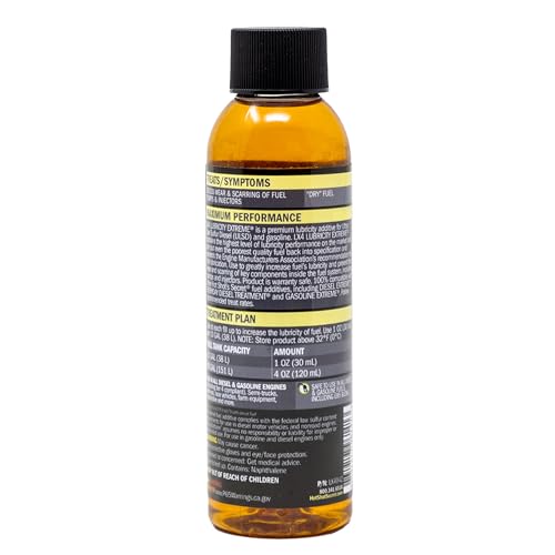 LX4 Lubricity Extreme – Hot Shot's Secret Fuel System Protection – Lubricates and Protects Fuel Pump and Injectors – Prevents Wear and Damage – For Gasoline or Diesel Engines – 4 Oz