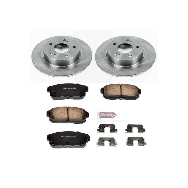 Brake Kit Power Stop For I30 2001, I35 2002-2004, Maxima 2001-2003 [Model Specific] - Autospecialty Rear OE Disc Rotors & Ceramic Brake Pads Replacement, KOE1169