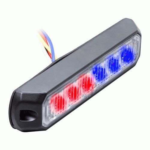 Heise Marker Lights Bi-Color Blue/Red - 4.9 Inch 6 Led