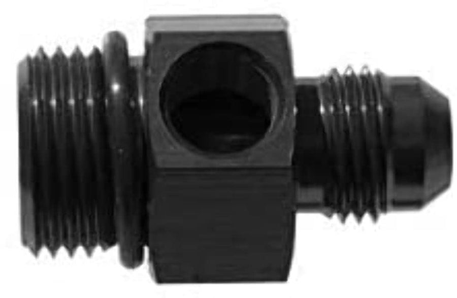 Performance Redhorse 9193-08-08-2 Gauge Port Adapter (Black), 1 Pack