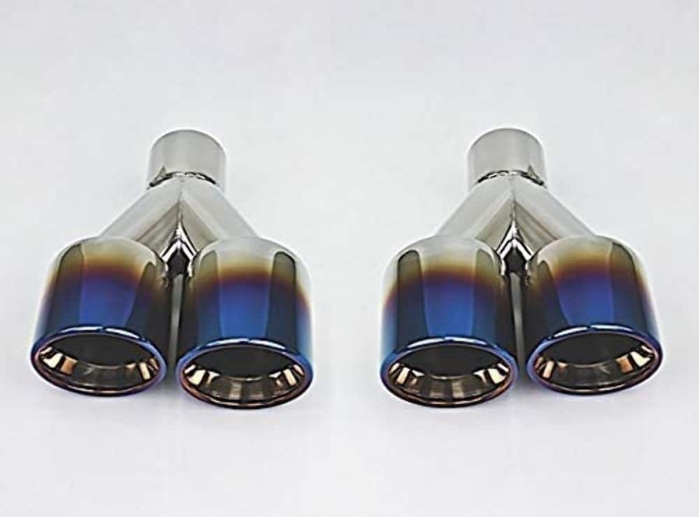 Different Trends Dt-24156Rbf 3.5In Dual Double Wall Slantw/Blue Flame Exhaust Tip 2.25In Id/7.