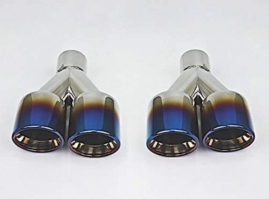 Different Trends Dt-24156Rbf 3.5In Dual Double Wall Slantw/Blue Flame Exhaust Tip 2.25In Id/7.