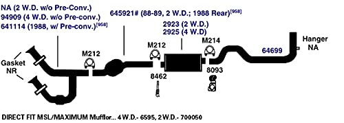 Exhaust Muffler AP Exhaust Products 6595