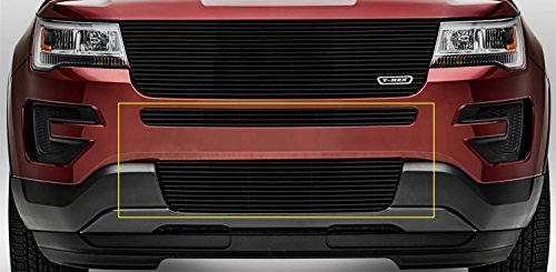 2016-2017 Explorer T-Rex Grilles Billet Bumper Grille, Black, 2 Pc, Insert, Does Not Fit Vehicles with Camera - PN #25664B