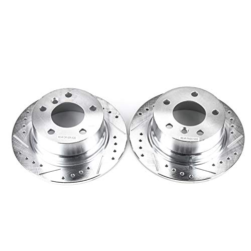 Rear Power Stop EBR498XPR Drilled & Slotted Rotor Pair For BMW Z3 1996-2002 [Model Specific]