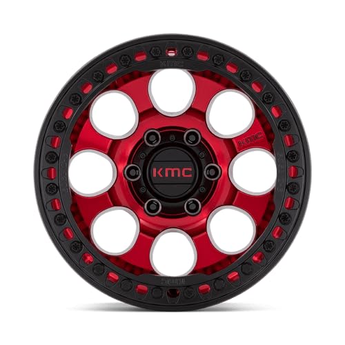 KMC KM237 Wheels 17X9 5X5.0 C-RED-BLK-RG -12MM - KM237QB17905012N