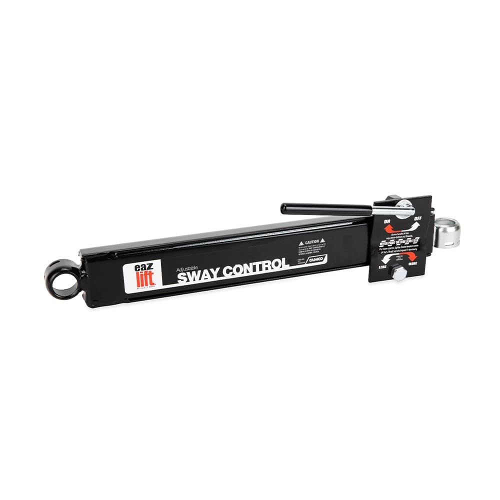 Eaz-Lift Elite Camco 1,000lb Weight Distribution Hitch Kit with Manually Adjusted Sway Control - Ready-to-Tow with Pre-Installed Hitch Ball, Sway Control Ball, U-Bolts, & Chain Package (48058)