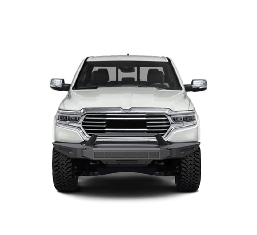 Armour II Black Horse Heavy Duty Modular Front Bumper Modular Matte Black Compatible with 2019-2024 Ram 1500 (Excl. Rebel & TRX Trim, 19-23 Ram 1500 Classic and 20-22 Ram 1500 Diesel Models)-AFB-RA20