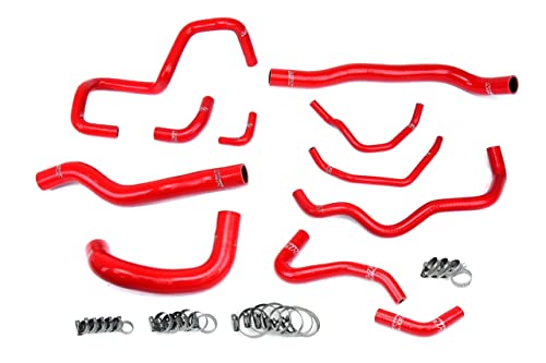 HPS Performance Silicone Red Radiator Oil Cooler Ancillary Hose Kit Compatible for 2006-2007 Mazda Mazdaspeed 6 2.3L Turbo, 57-1876-RED