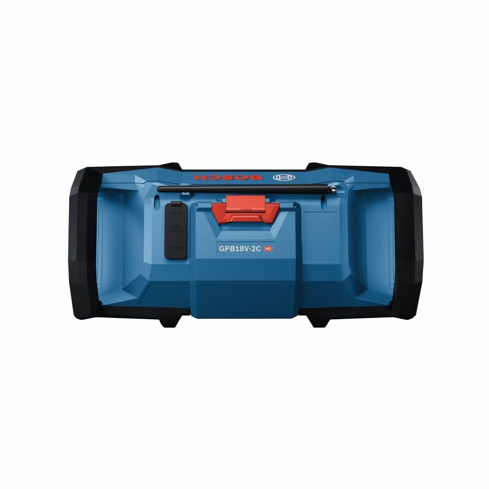 18V Cordless BOSCH Jobsite Radio with Bluetooth 5.0 - Portable, Durable, Enhanced Bass, USB Charging, AUX Input (Battery Not Included)