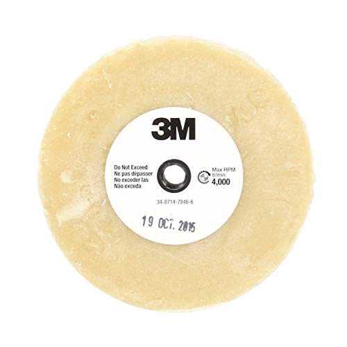 Adhesive Remover – 3M Stripe Off Wheel – Eraser Wheel – Removes Decals, Stripes, Vinyl, Tapes and Graphics – 4” diameter x 5/8” thick – 07499 – Pack of 1