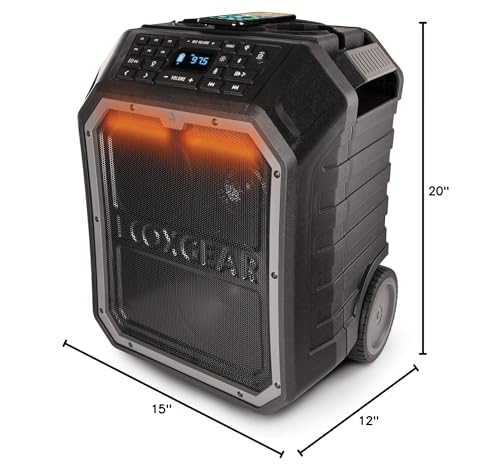 EcoBoulder MAX ECOXGEAR Rugged Waterproof Floating Portable Bluetooth Wireless 120-Watt Smart Speaker with Party Lights