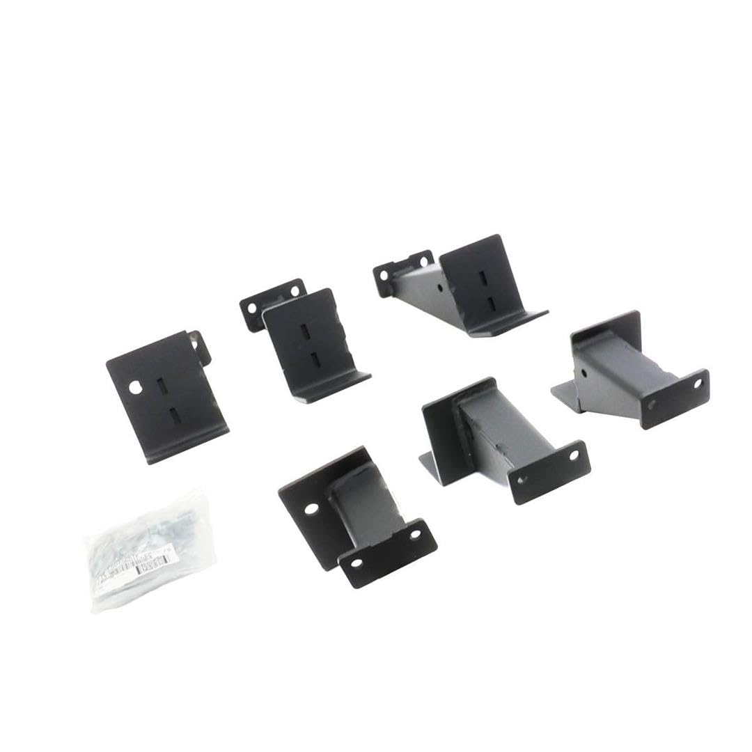 Dominator Xtreme Go Rhino Frame Slider Brackets | Mild Steel, Textured Black | FSD4505TK | Fits 2007-2018 Jeep Wrangler JKU, 4-Door