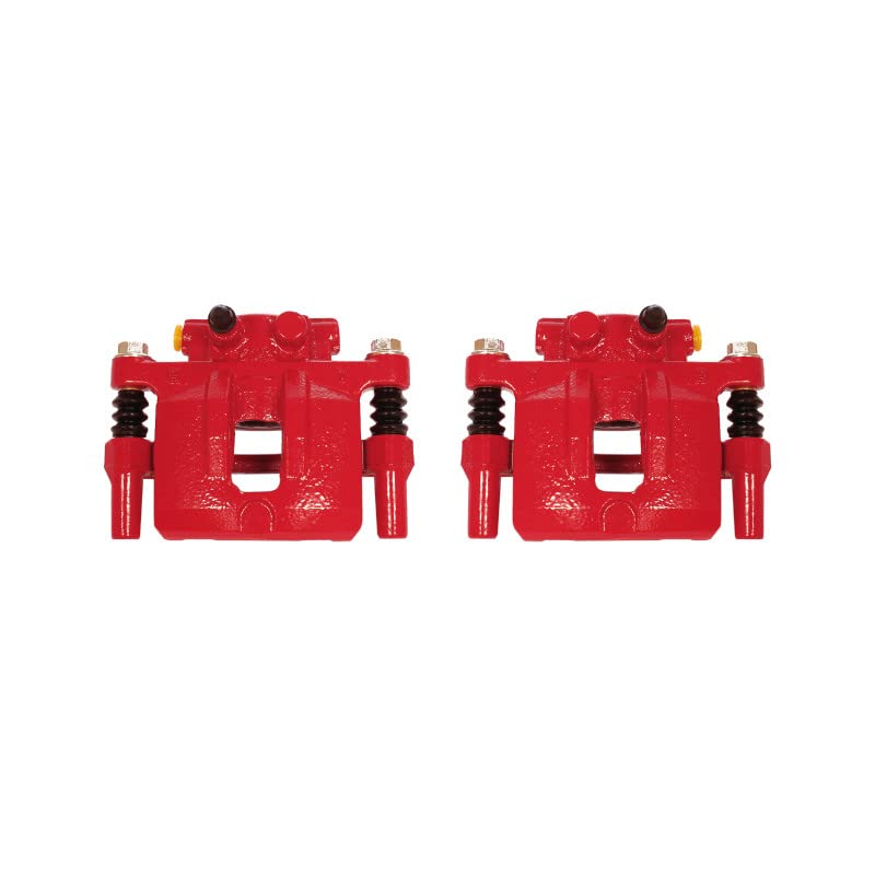 Power Stop Pair of High-Temp Red Powder Coated Rear Calipers For 200, Sebring, Avenger, Caliber, Compass, Compass, Patriot, Lancer, Lancer [Model Specific]