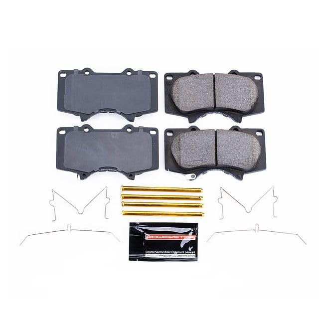 Power Stop Z23-976B Z23 Evolution Sport Carbon Fiber Infused Ceramic Brake Pads with Hardware For Lexus GX460 2010-2022, Toyota 4Runner 2010-2022 [Model Specific]