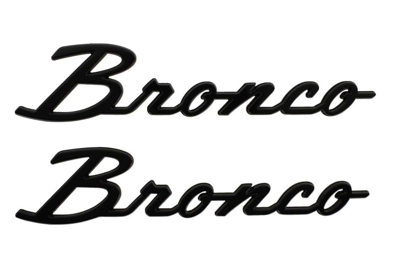 2021+ Ford Performance 'Bronco' Script Fender Emblem Kit - Gloss Black