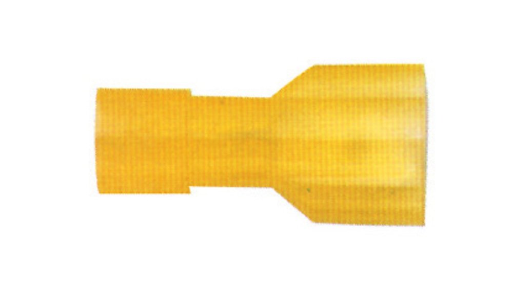 3M Quick Disconnect Yellow Nylon Insulated Male Connector 12/10 Gauge .250 - 100 Pack