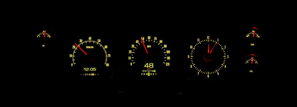 Dakota Digital Retrotech Gauge RTX-70C-CVL-X Instrument System Compatible with 1970-72 Chevy Chevelle SS/Monte Carlo/El Camino and 1971 GMC Spring SP