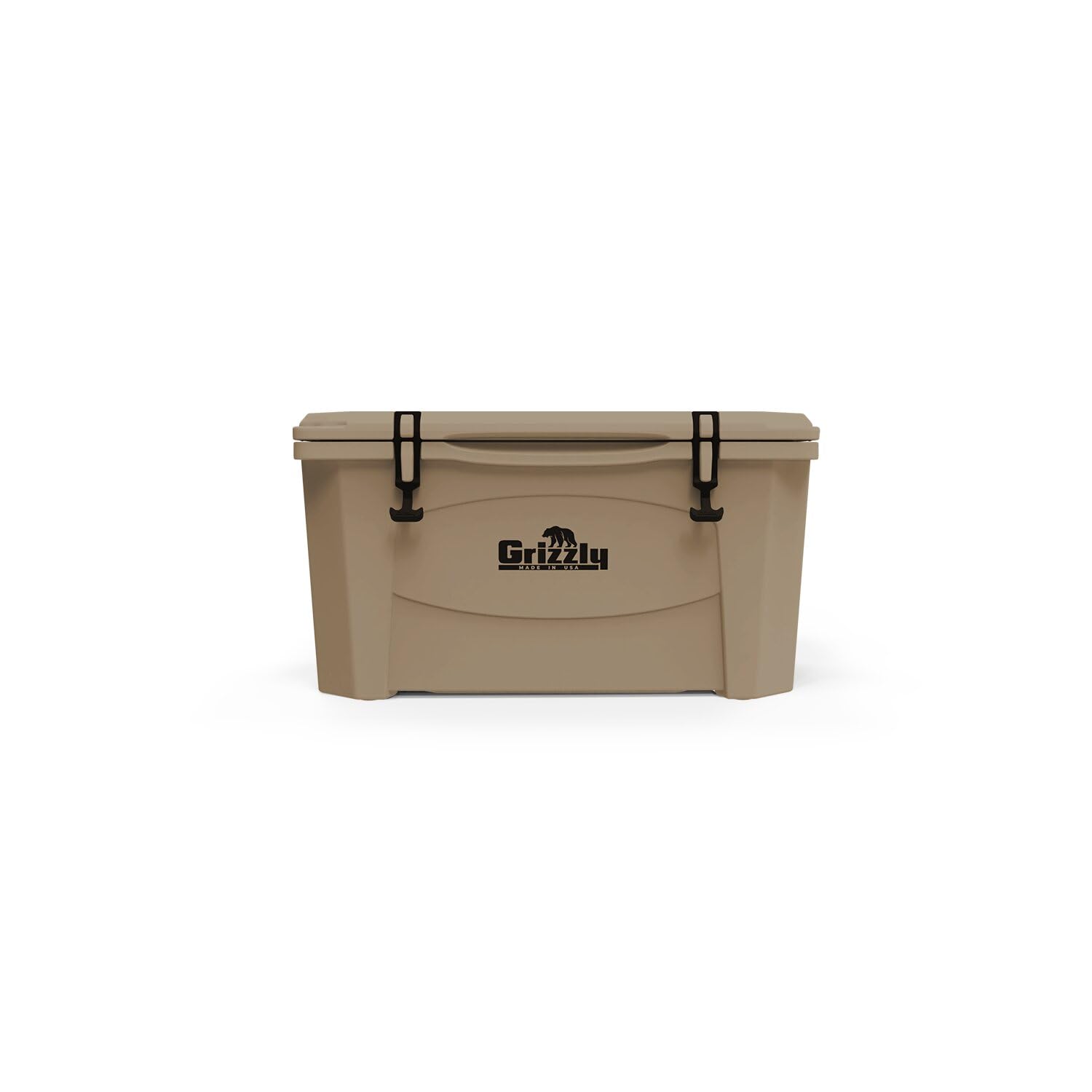 60 Cooler Grizzly | 60 qt Ice Chest Durable Rotomolded Insulated | Made in USA | Warranty for Life | For Beach Boat Camping Fishing Hunting | G60 | Tan