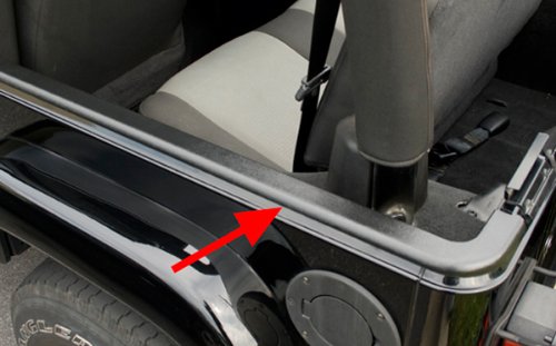 Rugged Ridge Black Body Tub Rail Armor 11650.40 Compatible with Jeep Wrangler (TJ) (1997-2006) - Pair