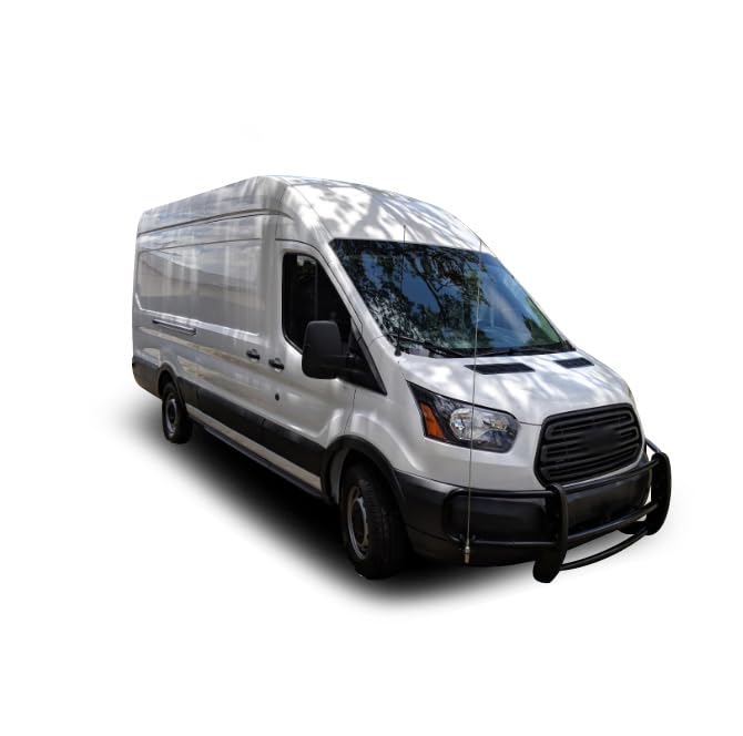 SPARTAN Black Horse Grille brush Bumper Guard Modular Black Compatible with 2015-2019 Ford Transit-150|2015-2019 Ford Transit-250|15-19 Transit-350-17FOTRMA