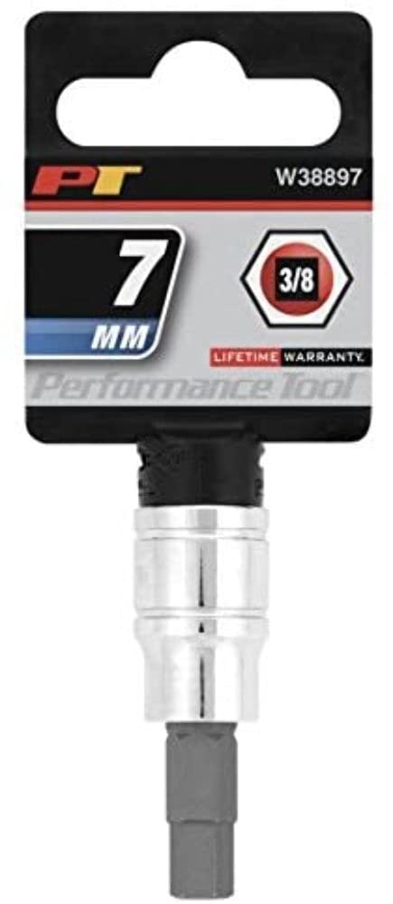 W38897 Performance Tool Hex Bit Socket, 3/8-Inch Drive, 7mm