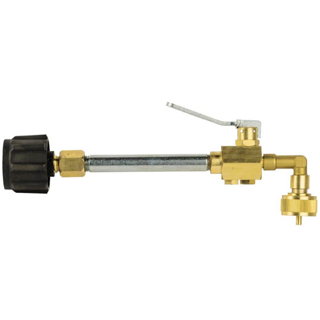 Refillable Flame King 1LB Empty Propane Cylinder Tank with Refill Kit and CGA600 Connection - Reusable, Safe and Legal Refill Option, DOT Compliant