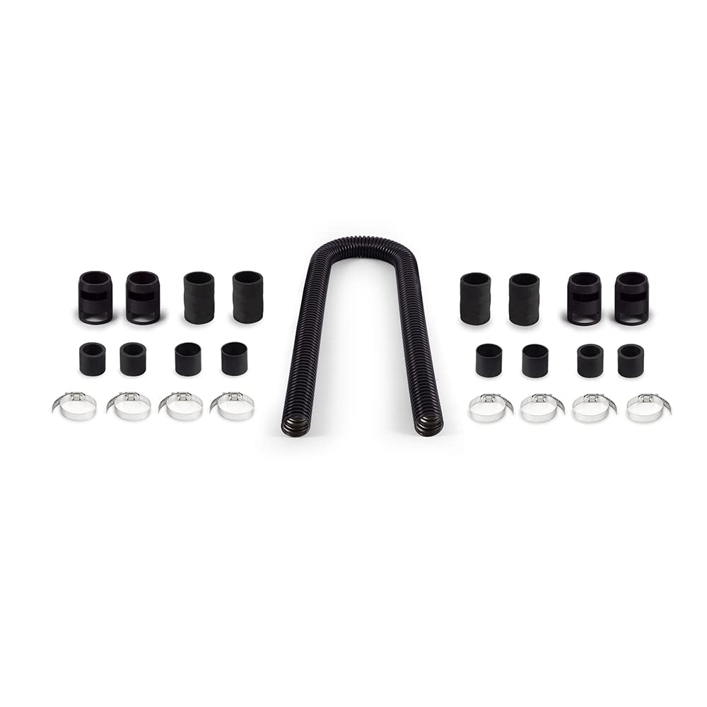 Mishimoto Universal Flexible Stainless Steel Radiator Hose Kit, 48”, Black MMAH-U48BK