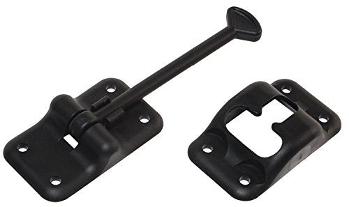 Entry Door Holder RV Designer E236 - T-Style RV Door Holder 6 inch Black - Durable Plastic for Camper/RV Doors - Easy Install with Plunger & Screws - Top RV Accessories