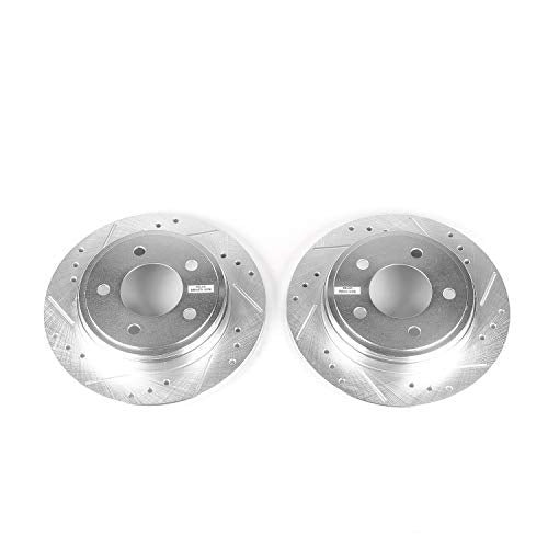 Power Stop AR8335XPR Evolution Rear Drilled & Slotted Rotor Pair For Chrysler 300M, Chrysler Concorde, Chrysler LHS, Chrysler LHS, Dodge Intrepid [Model Specific]