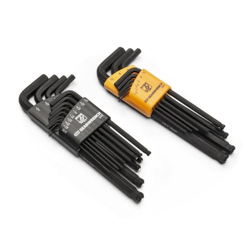 22 Piece GEARWRENCH SAE/Metric Magnetic Ball End Long Arm Hex Key Set - 83526